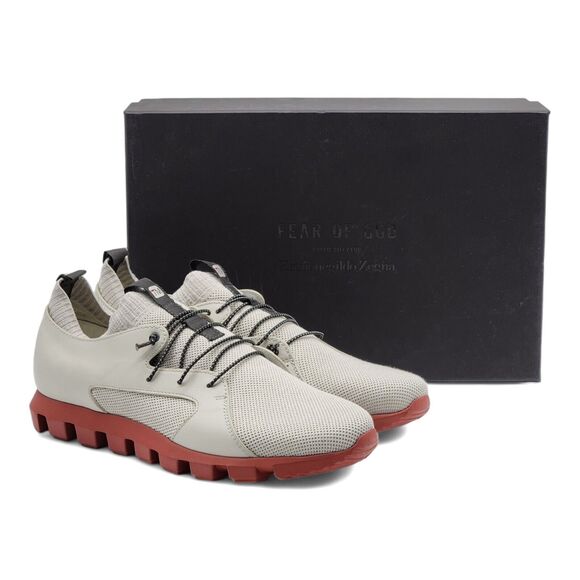 Z Zegna Techmerino Mesh Sneakers in White 11US - Picture 1 of 9